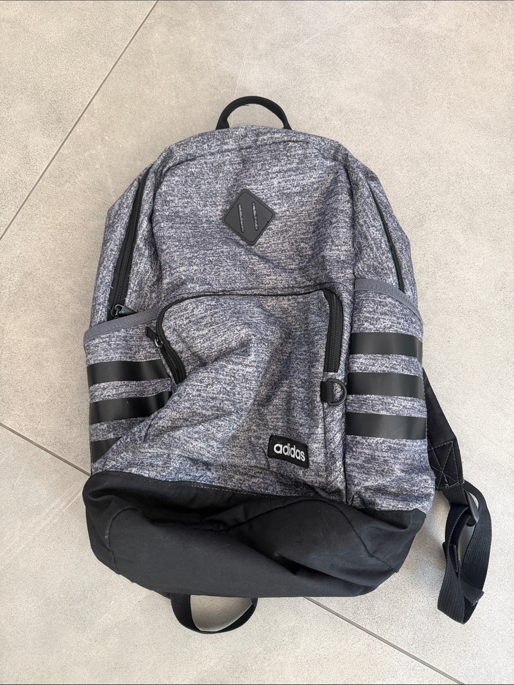 adidas Grey Heather and Black Men's Backpack